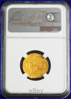1555, Charles & Joanna of Spain. Gold Escudo Coin. Seville mint! NGC MS