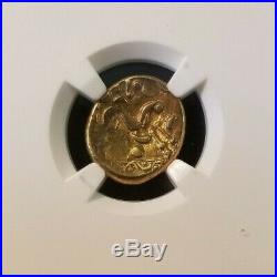 100-55 Bc Gaul Ambiani Gold Av Stater Galic War Issue Ngc Xf Nicely Struck Coin