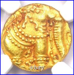 1100-1327 India Gold Gangas of Talakad Elephant Pagoda Coin NGC UNC Detail MS