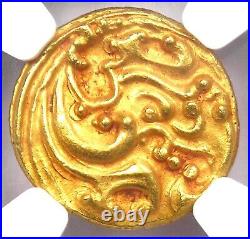 1100-1327 India Gold Gangas of Talakad Elephant Pagoda Coin NGC UNC Detail MS