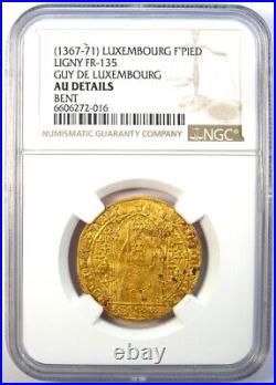 1367 Luxembourg Gold Ligny and Saint-Pol Franc a Pied Coin FR-135. NGC AU Detail