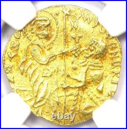 1382-1400 Greece Chios Gold Venice Imitation Ducat Coin 1D Certified NGC AU58
