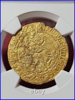 1509-26 ENGLAND GOLD ANGEL S-2265 HENRY VIII 4.99g NGC AU DETAILS DAMAGED #M4707