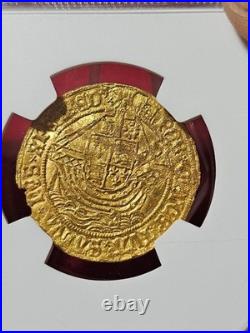 1509-26 ENGLAND GOLD ANGEL S-2265 HENRY VIII 4.99g NGC AU DETAILS DAMAGED #M4707