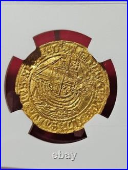 1509-26 ENGLAND GOLD ANGEL S-2265 HENRY VIII 4.99g NGC AU DETAILS DAMAGED #M4707