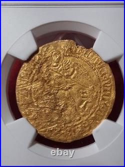 1509-26 ENGLAND GOLD ANGEL S-2265 HENRY VIII 4.99g NGC AU DETAILS DAMAGED #M4707