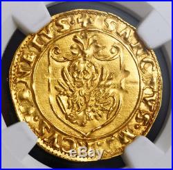 1523, Doges of Venice, Andrea Gritti. Beautiful Gold Scudo Coin. NGC MS62+