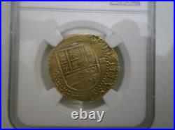 1556-98 Spain Sevilla Philip II 4 Escudos Spanish 4e Cob Gold Coin