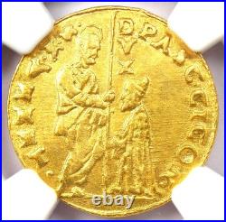 1585-1595 Italy Venice Cicogna Gold Zecchino 1Z Christ Coin NGC UNC MS Details