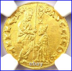 1585-1595 Italy Venice Cicogna Gold Zecchino 1Z Christ Coin NGC UNC MS Details