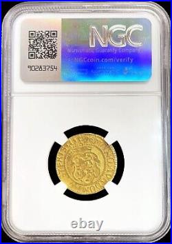 1596 Gold Netherlands West Friesland Provincial Ducat Coin Ngc Extremely Fine 45