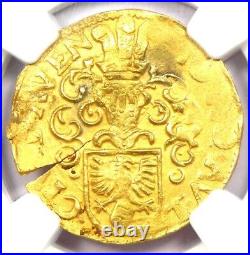 1612 Netherlands Gold Deventer Florin Coin NGC Uncirculated Detail (UNC MS)