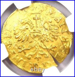 1612 Netherlands Gold Deventer Florin Coin NGC Uncirculated Detail (UNC MS)