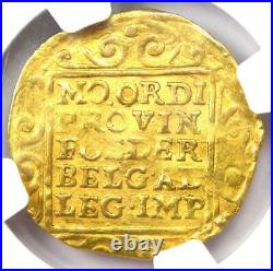 1648 Netherlands Utrecht Gold Provincial Ducat Coin 1D Certified NGC AU50