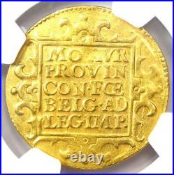 1651 Netherlands Zeeland Gold Provincial 2 Ducat Coin (2D) Certified NGC AU55