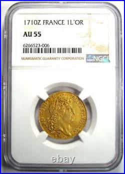 1710-Z France Louis XIV Louis d'Or 1L'OR Coin Certified NGC AU55 Rare Coin
