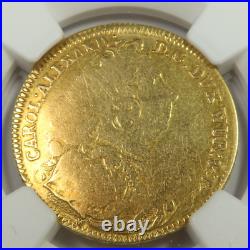 1734 M NGC VG Details GERMANY 9.5g Gold One 1 Carlin Coin FR 3589 #52801A