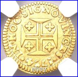 1734 Portugal Gold Joao 400 Reis Coin G400R Certified NGC AU50 Rare