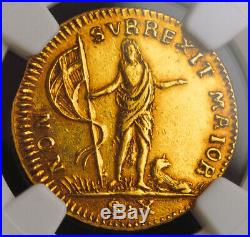 1761, Knights of Malta, Emmanuel Pinto. Gold 10 Scudi St. John Coin. NGC AU53