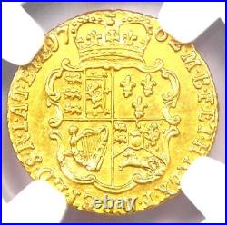 1762 Britain George III Gold Quarter Guinea 1/4G Coin Certified NGC AU Detail