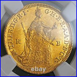1765, Kingdom of Hungary, Maria Theresa. Gold Ducat Coin. Kremnitz! NGC MS-60