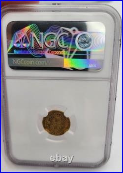 1776M PJ Spain 1/2 Escudo Gold Coin NGC AU Details, Revolution era KEY DATE