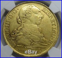 1776 Spain 8 Escudos Charles III Ngc Xf Details Madrid Mint Gold Coin Spanish