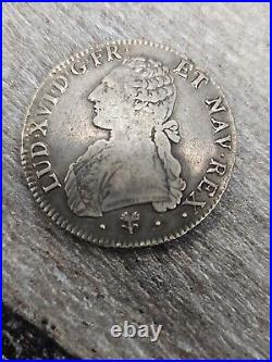 1785-L NGC AU France Louis XVI Ecu Crown Bayonne Mint Silver Coin (22101801D)