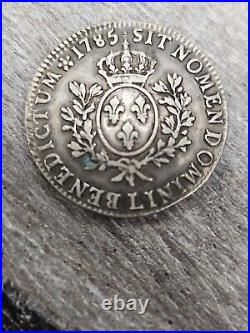 1785-L NGC AU France Louis XVI Ecu Crown Bayonne Mint Silver Coin (22101801D)