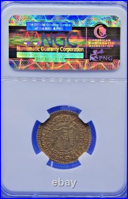 1788P Charles III Gold Colombia 2 Escudos Rare Coin Certified? NCG VF35