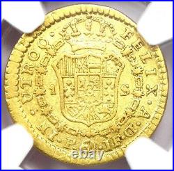 1793 Gold Colombia Charles IV Escudo Gold Coin 1E Certified NGC VF20