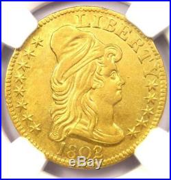 1802/1 Capped Bust Gold Half Eagle $5 NGC AU Details Rare Gold Coin