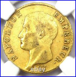 1806-U France Napoleon Gold 40 Francs Coin G40F Certified NGC AU55 Rare
