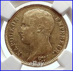 1807 FRANCE Napoleon Bonaparte BIG 40 Francs Antique French Gold Coin NGC i70552