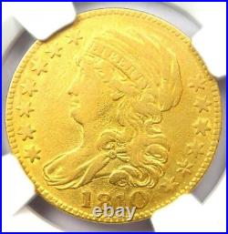 1810 Capped Bust Gold Half Eagle $5 Certified NGC VF Details Rare Gold Coin
