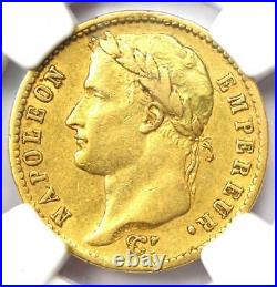 1811-A France Napoleon Gold 20 Francs Coin G20F Certified NGC AU50 Rare