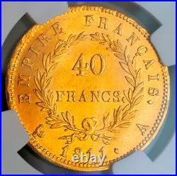 1811, France (1st Empire), Napoleon I. Gold 40 Francs Coin. (12.89gm!) NGC MS61