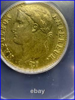 1813-A France 20 Francs Gold Coin Napoleon Bonaparte ICG XF EF 45.1867 AGW