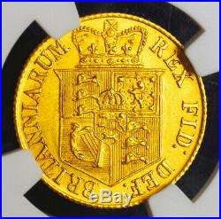 1818, Great Britain, George III. Beautiful Gold ½ Sovereign Coin. NGC MS-63