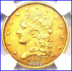 1834 Classic Gold Half Eagle $5 Coin. Certified NGC Uncirculated Detail (UNC MS)