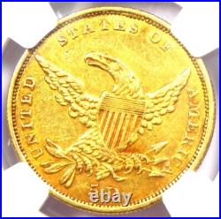 1834 Classic Gold Half Eagle $5 Coin. Certified NGC Uncirculated Detail (UNC MS)