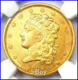1834 Classic Gold Half Eagle $5 Coin Certified NGC XF40 Rare Type Coin