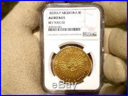 1835 Argentina La Rioja 8 Escudos 8e Dollars Pesos Colonial Gold Coin