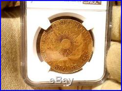 1837 Peru Cuzco 8 Escudos Dollars Pesos 8e Gold Coin
