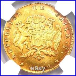 1841 Chile Gold Republic 2 Escudos 2E Coin Certified NGC AU Details