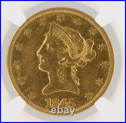 1845 Liberty Head Gold Eagle NGC XF45 $10 Philadelphia Minted Gold Coin 1845 Liberty Head Gold Eagle NGC XF45 $10 Philadelphia Minted Gold Coin