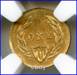 1849 British Columbia / California Fractional Gold $1 / NGC G&L-332 UNC / HR. 6