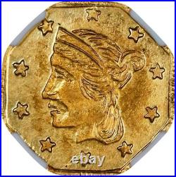 1851 California Fractional Gold / NGC MS65 / Solid Gold