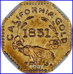 1851 California Fractional Gold / NGC MS65 / Solid Gold