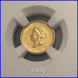 1852 NGC Gold Dollar $1 Liberty Princess Head Mount Remove AU/Detail US Coin 1852 NGC Gold Dollar $1 Liberty Princess Head Mount Remove AU/Detail US Coin